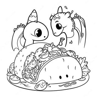 Dragons Love Tacos Coloring Page 18175-15224