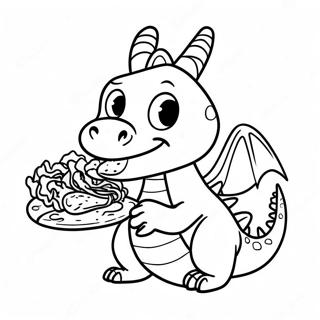 Funny Dragon Eating Tacos Coloring Page 18176-15226