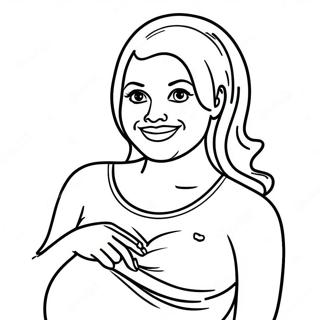 Pregnant Woman Smiling Coloring Page 18215-15262