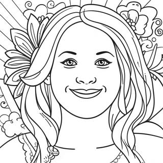 Pregnant Woman Smiling Coloring Page 18215-15264