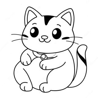 Cute Pregnant Cat Coloring Page 18216-15265