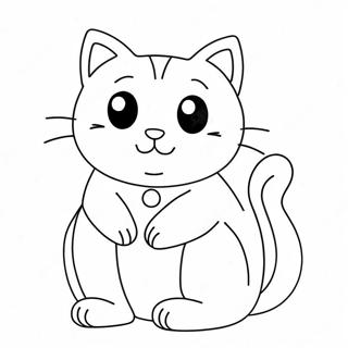 Cute Pregnant Cat Coloring Page 18216-15266