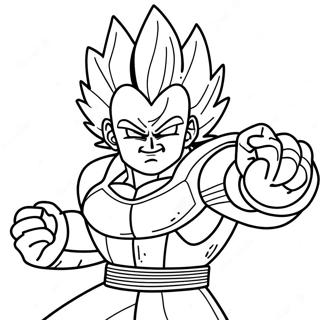 Super Saiyan Vegeta In Battle Coloring Page 18226-15274