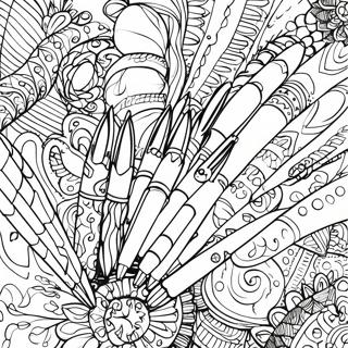 Colorful Pen Designs Coloring Page 18236-15281