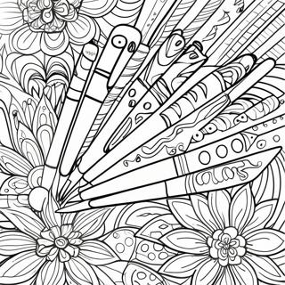 Colorful Pen Designs Coloring Page 18236-15283