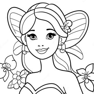 Barbie Fairy Coloring Page 18275-15312