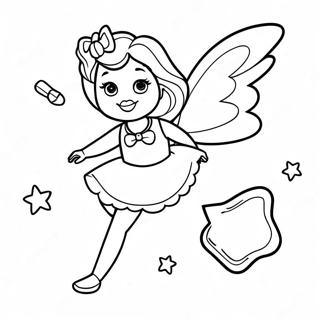 Magical Barbie Fairy In Flight Coloring Page 18276-15314