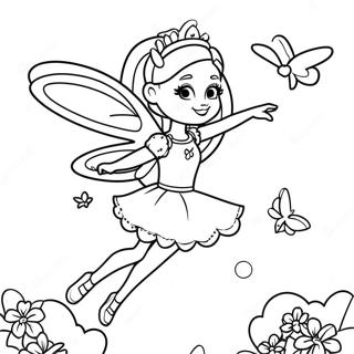 Magical Barbie Fairy In Flight Coloring Page 18276-15315