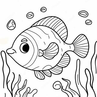 Flounder Underwater Scene Coloring Page 18285-15317