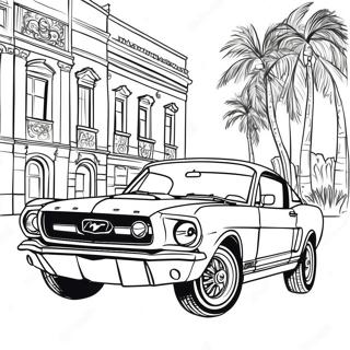 Classic Mustang In Motion Coloring Page 18296-15329