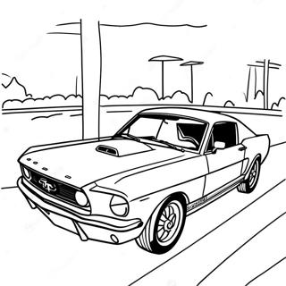 Classic Mustang In Motion Coloring Page 18296-15331