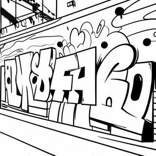 Colorful Graffiti Wall Coloring Page 182-149