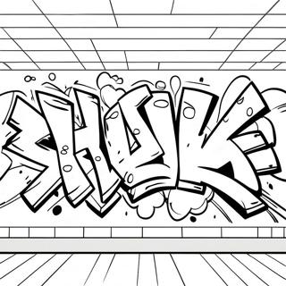 Colorful Graffiti Wall Coloring Page 182-150