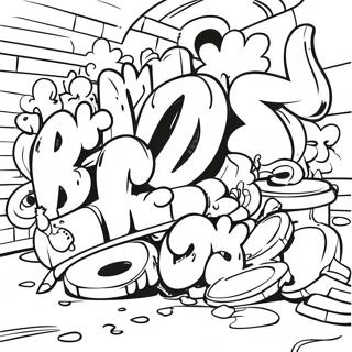 Colorful Graffiti Wall Coloring Page 182-151