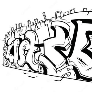 Colorful Graffiti Wall Coloring Page 182-152