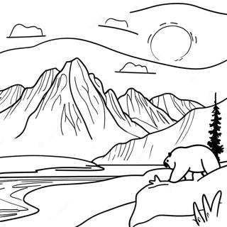 Alaska Landscape Coloring Page 18315-15344