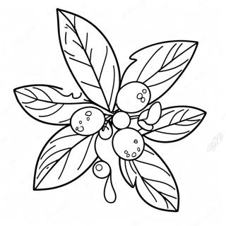 Festive Mistletoe Coloring Page 18326-15354