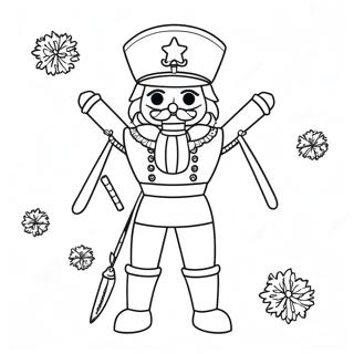 Festive Nutcracker Soldier Coloring Page 1832-1511