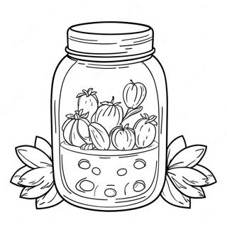 Mason Jar Coloring Page 18365-15382