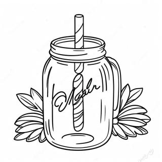 Mason Jar Coloring Page 18365-15383