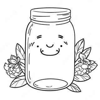 Mason Jar Coloring Page 18365-15384