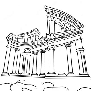 Ancient Roman Architecture Coloring Page 18376-15393