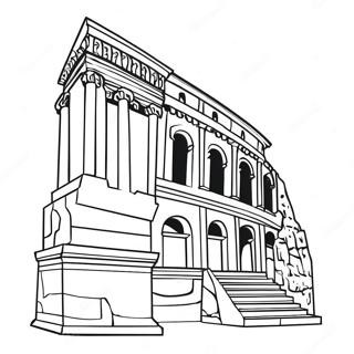 Ancient Roman Architecture Coloring Page 18376-15394