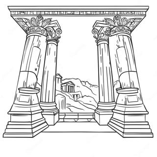 Ancient Roman Architecture Coloring Page 18376-15395