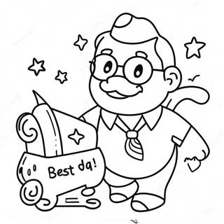 Cute Father S Day Coloring Page For Kids 18386-15401