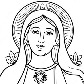 Virgin Mary Coloring Page 18395-15406