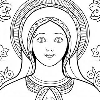 Virgin Mary Coloring Page 18395-15407