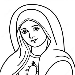 Virgin Mary Coloring Page 18395-15408