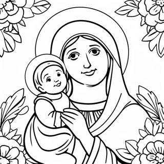 Virgin Mary Coloring Pages