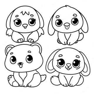 Cute Baby Animals Coloring Page 18406-15418