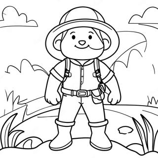 Monty The Adventurer Coloring Page 18416-15425