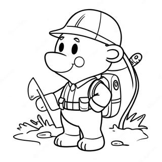 Monty The Adventurer Coloring Page 18416-15426