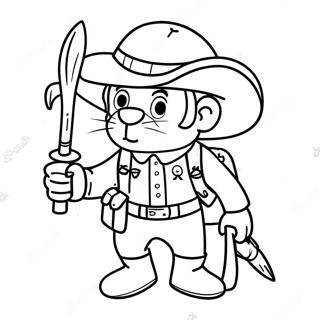 Monty The Adventurer Coloring Page 18416-15427