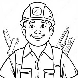 Construction Worker Coloring Pages