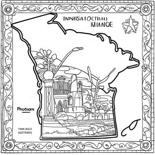 Minnesota State Outline Coloring Page 18465-15463