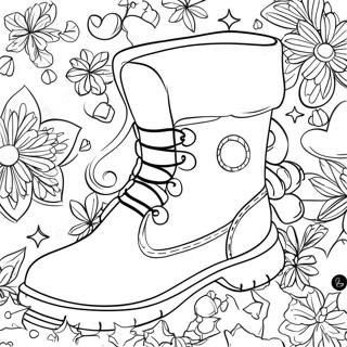 Stylish Winter Boots Coloring Page 18496-15489