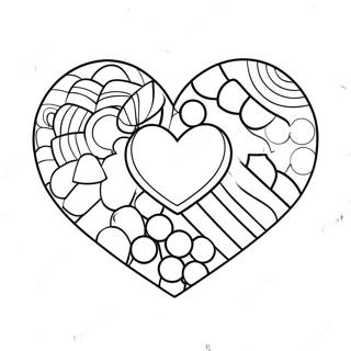 Candy Heart Coloring Page 18505-15494