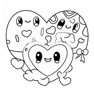 Cute Candy Heart Characters Coloring Page 18506-15498