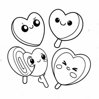 Candy Heart Coloring Pages