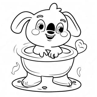 Cute Potty Training Characters Coloring Page 18516-15506