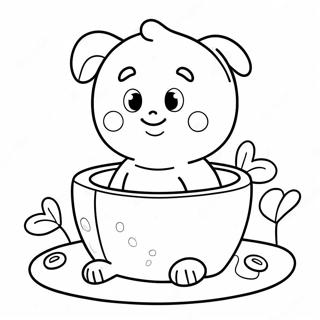 Cute Potty Training Characters Coloring Page 18516-15507