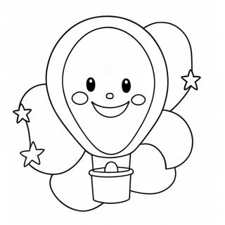 Happy 5th Birthday Balloon Coloring Page 18525-15511