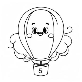 Happy 5th Birthday Balloon Coloring Page 18525-15512