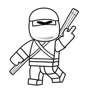 Roblox Ninja In Action Coloring Page 18536-15521