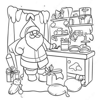 Santa's Workshop Coloring Pages