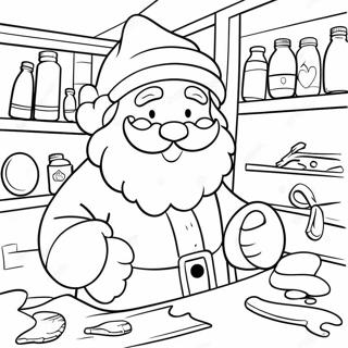 Jolly Santa In His Workshop Coloring Page 18546-15529